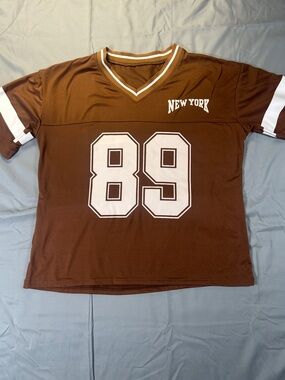 New York 89 Men's Brown Athletic Football Jersey